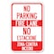 Signmission No Parking Fire Lane-No Estacione Zona Heavy-Gauge Aluminum Sign, 12" x 18", A-1218-23729 A-1218-23729 - alternate 1